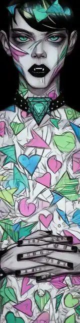 Free vampire bookmark featuring a vampire with clasped fingers